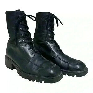 Patrick Cox Men’s Lace  Up Leather and Nylon Boot